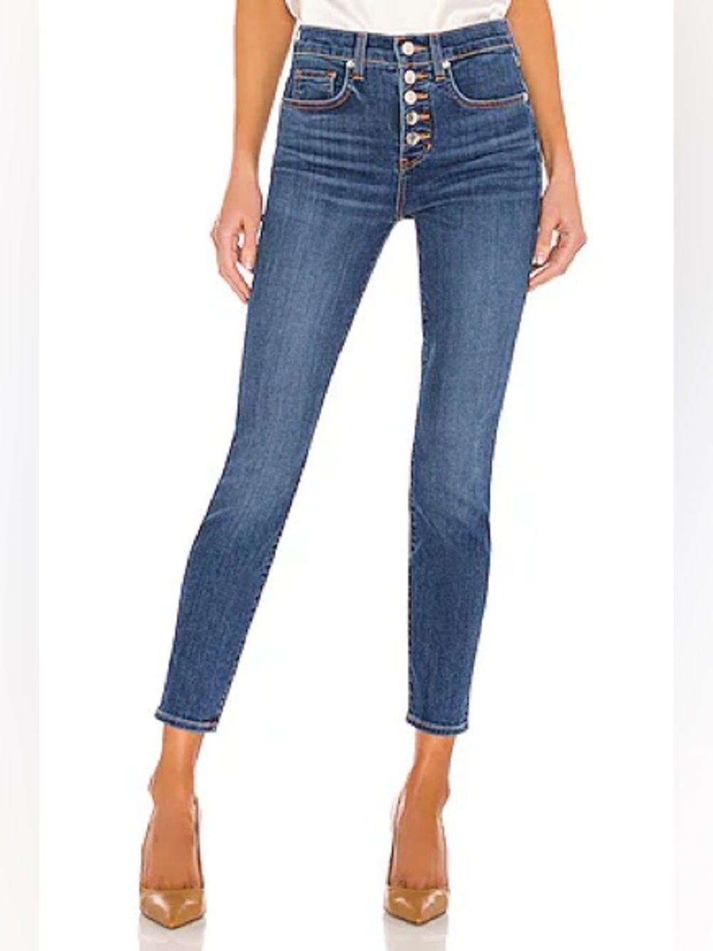 👖 Veronica Beard Debbie High Rise Skinny Jeans Lava Stone Size 24